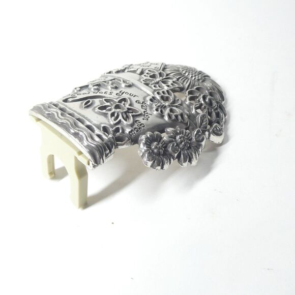 Brighton Flower Pot Garden Nightlight Cover Silvertone Metal - Picture 7 of 7